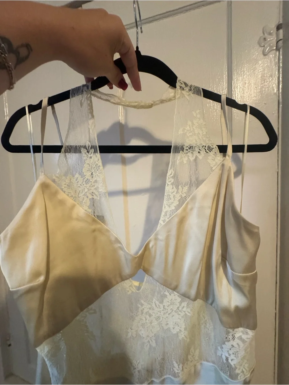 Abercrombie & Fitch Cream Lace Maxi Dress